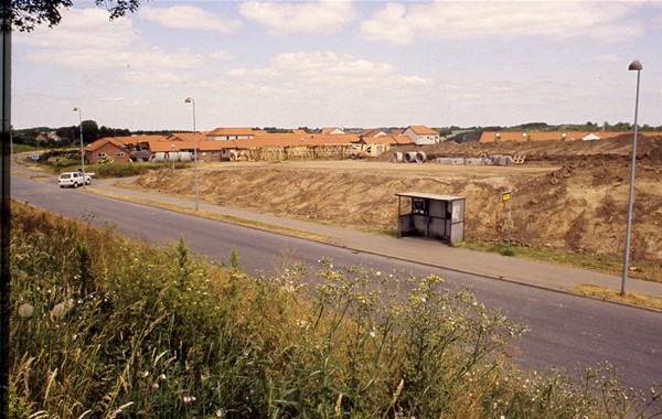 Jordarbejde før byggeri af butikscenter